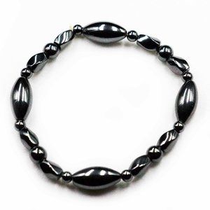MAGNETIC HEMATITE BEAD STRETCH BRACELET - JBHmBS2